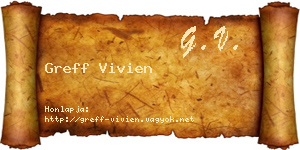 Greff Vivien névjegykártya
